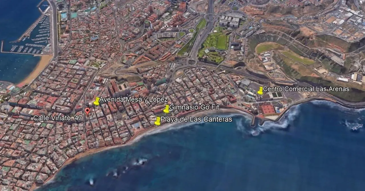Flatguest Viriato - Wifi - Ac - Terraza Compartida Lägenhet Las Palmas de Gran Canaria